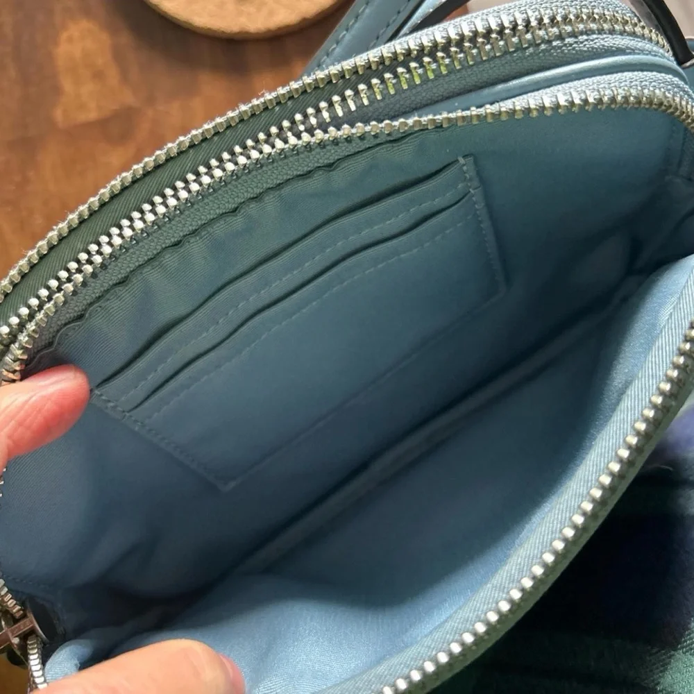 Coach Brown and Blue Floral Crossbody Bag - Picture 4 of 7